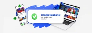 Congratulations! The app has been installed!